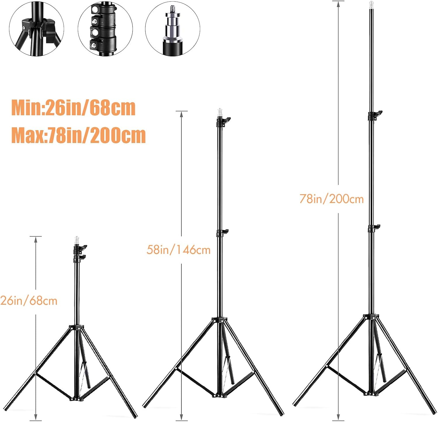 Andoer Softbox Photography Lighting Kit Professional Studio Equipment with 20"x28" Softbox, 2800-5700K 85W Bi-Color Temperature Bulb with Remote, Light Stand, Boom Arm for Portrait Product Shooting - Image 3
